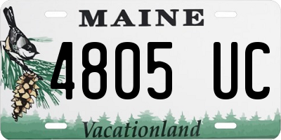 ME license plate 4805UC