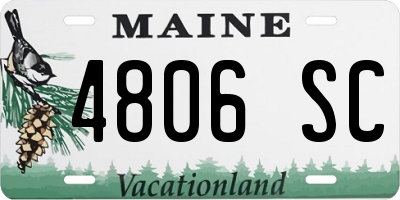 ME license plate 4806SC