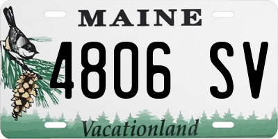 ME license plate 4806SV