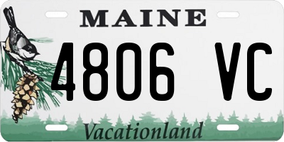 ME license plate 4806VC