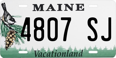 ME license plate 4807SJ