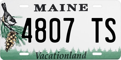 ME license plate 4807TS