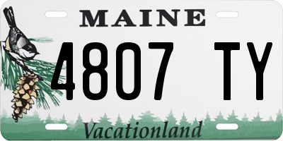 ME license plate 4807TY