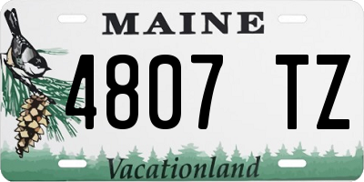 ME license plate 4807TZ