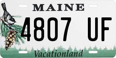 ME license plate 4807UF