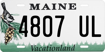 ME license plate 4807UL