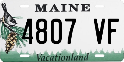 ME license plate 4807VF