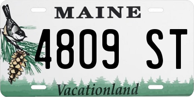 ME license plate 4809ST