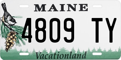 ME license plate 4809TY
