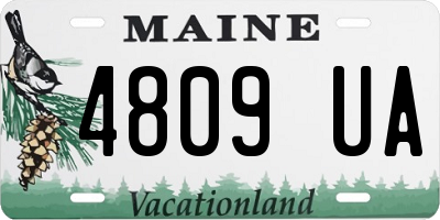 ME license plate 4809UA