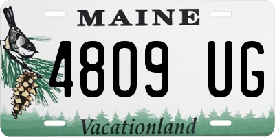 ME license plate 4809UG