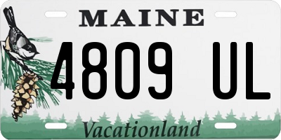 ME license plate 4809UL