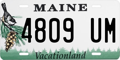 ME license plate 4809UM