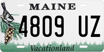 ME license plate 4809UZ