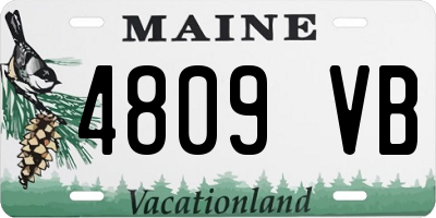 ME license plate 4809VB