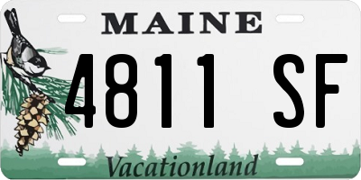 ME license plate 4811SF