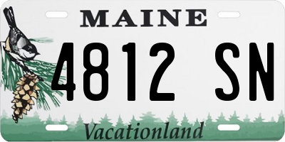 ME license plate 4812SN