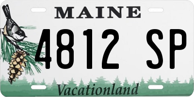 ME license plate 4812SP