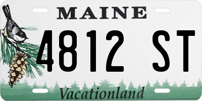 ME license plate 4812ST