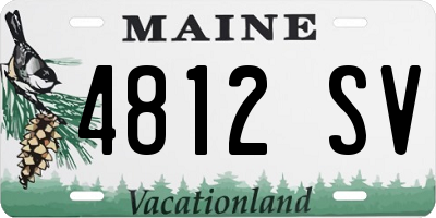 ME license plate 4812SV