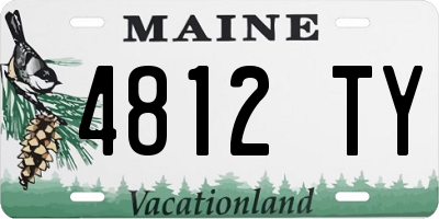 ME license plate 4812TY