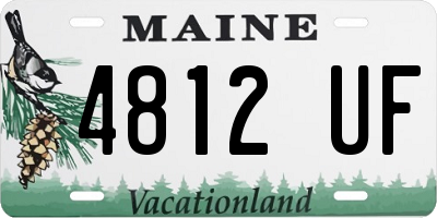 ME license plate 4812UF