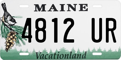 ME license plate 4812UR