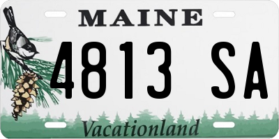 ME license plate 4813SA