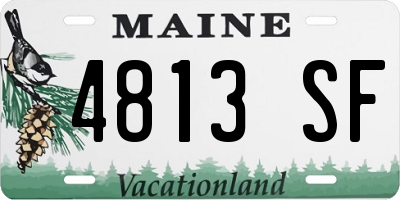 ME license plate 4813SF