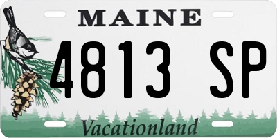 ME license plate 4813SP