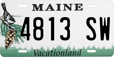 ME license plate 4813SW