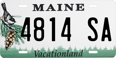 ME license plate 4814SA