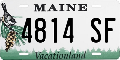 ME license plate 4814SF