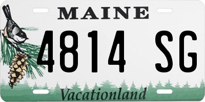 ME license plate 4814SG