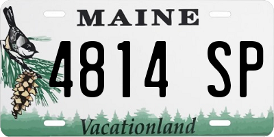 ME license plate 4814SP