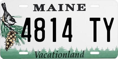 ME license plate 4814TY