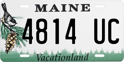 ME license plate 4814UC