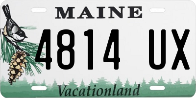 ME license plate 4814UX