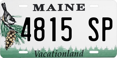 ME license plate 4815SP