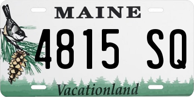 ME license plate 4815SQ