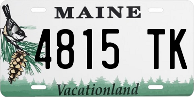 ME license plate 4815TK