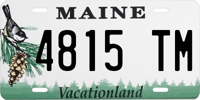 ME license plate 4815TM