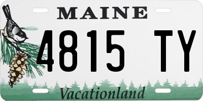ME license plate 4815TY