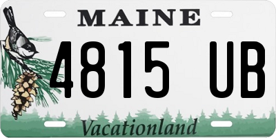 ME license plate 4815UB