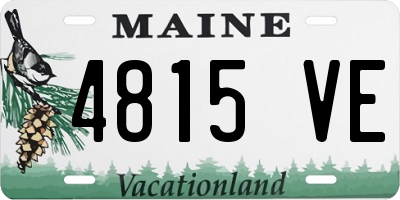 ME license plate 4815VE