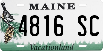 ME license plate 4816SC