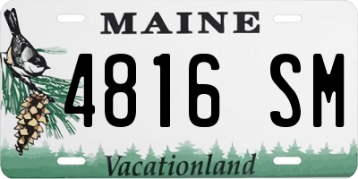 ME license plate 4816SM