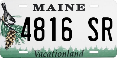 ME license plate 4816SR