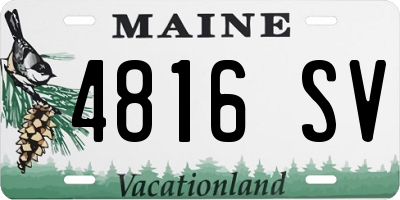 ME license plate 4816SV