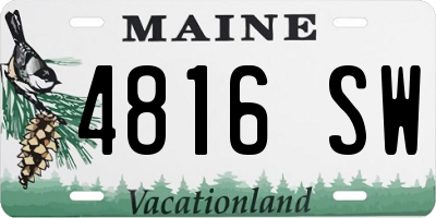 ME license plate 4816SW